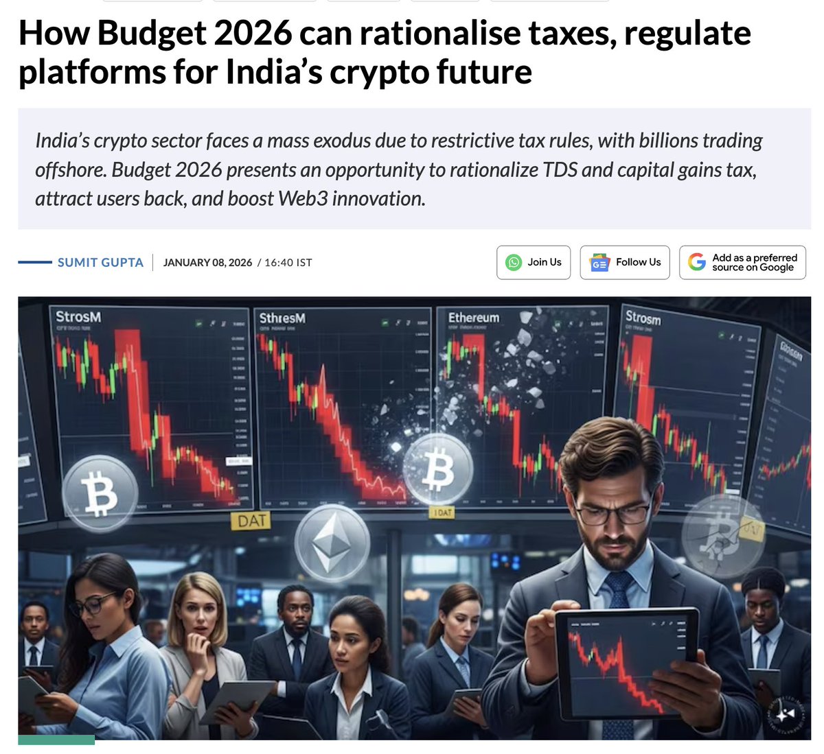 Budget 2026 is a chance to reset crypto policy in India! 3 key changes I  believe that can help India continue to be a global leader in the crypto  space. 1. Standardize