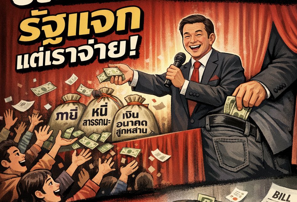 suthichai's tweet photo. โปรดทราบ: ทุกพรรคที่ “แจก” ประชาชนเป็นคน “จ่าย”! https://t.co/kFqzozK1uz