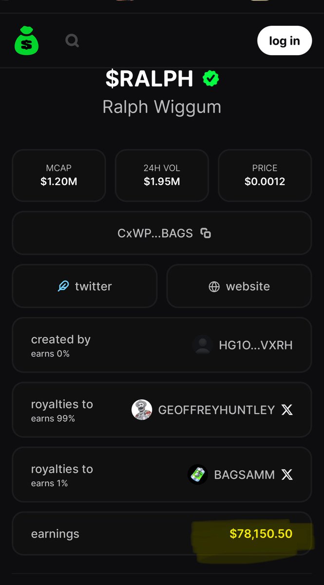findingthewayz's tweet photo. .@duckbenderr here is an example of @BagsApp fees. 

The creator of $RALPH made 78k so far in a few days.  Bags has the highest fees of any platform. Also since @fox09_09 assigned 100% of them to you, you are the only person that has access to these fees. You dont have to worry about negotiating or anything. They are literally already yours, and yours only. 

@fox09_09 is one of the most honest and hard working devs in this space. Please consider supporting this CA. You deserve 100% of the fees regardless. $FKH

AVK2pzsusbZh7PUy4ZHZbH1ZFgSLYUZ8hvgQnVNcBAGS