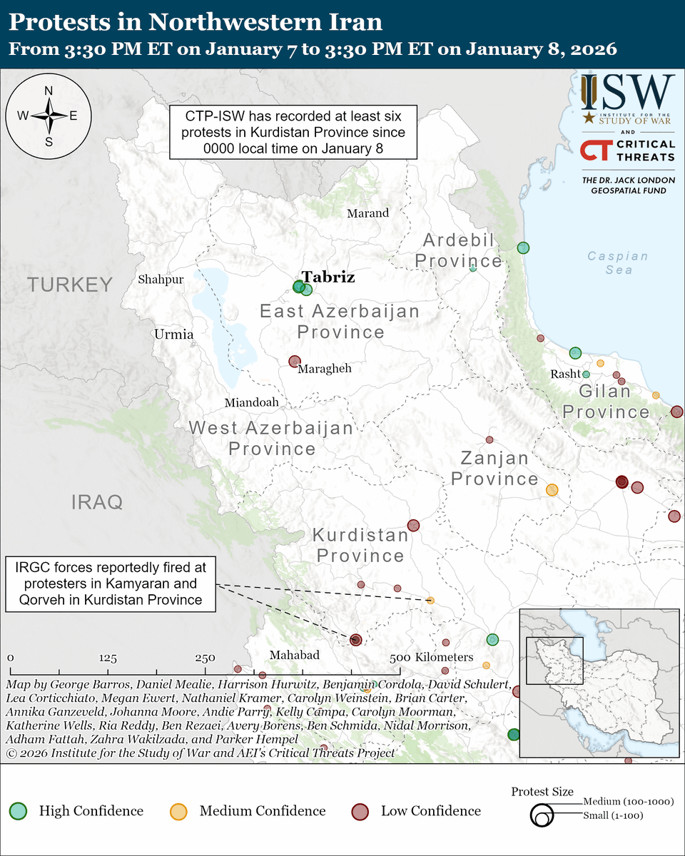 TheStudyofWar's tweet image. NEW: Today in Iran's Protest Movement: The regime has likely determined that the current protest movement represents an extremely dire security threat, and the regime has intensified its crackdown accordingly, including by taking the rare step of using the Islamic Revolutionary…