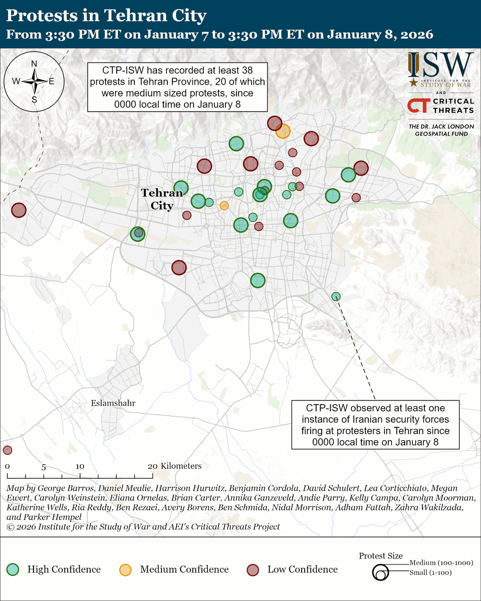 TheStudyofWar's tweet image. NEW: Today in Iran's Protest Movement: The regime has likely determined that the current protest movement represents an extremely dire security threat, and the regime has intensified its crackdown accordingly, including by taking the rare step of using the Islamic Revolutionary…