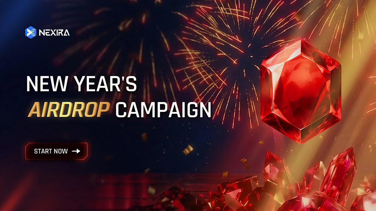 ✨Nexira’s New Year Campaign is officially live.
Easy quests, nice rewards, stacking Ruby 🚀 

Join now 👉 nexira.ai/airdrops?refid…

#Nexira #NewYearCampaign #NexiraDAEP
#NexiraSeason1

x.com/NexiraDAEP/sta…