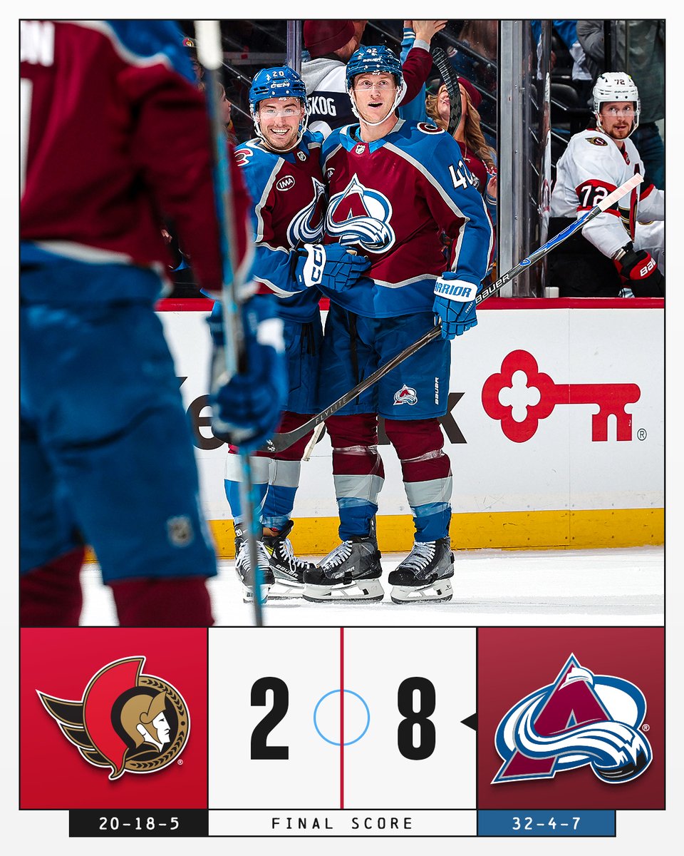 NHL's tweet image. THE AVS HAVE WON 16 IN A ROW AT HOME 😱