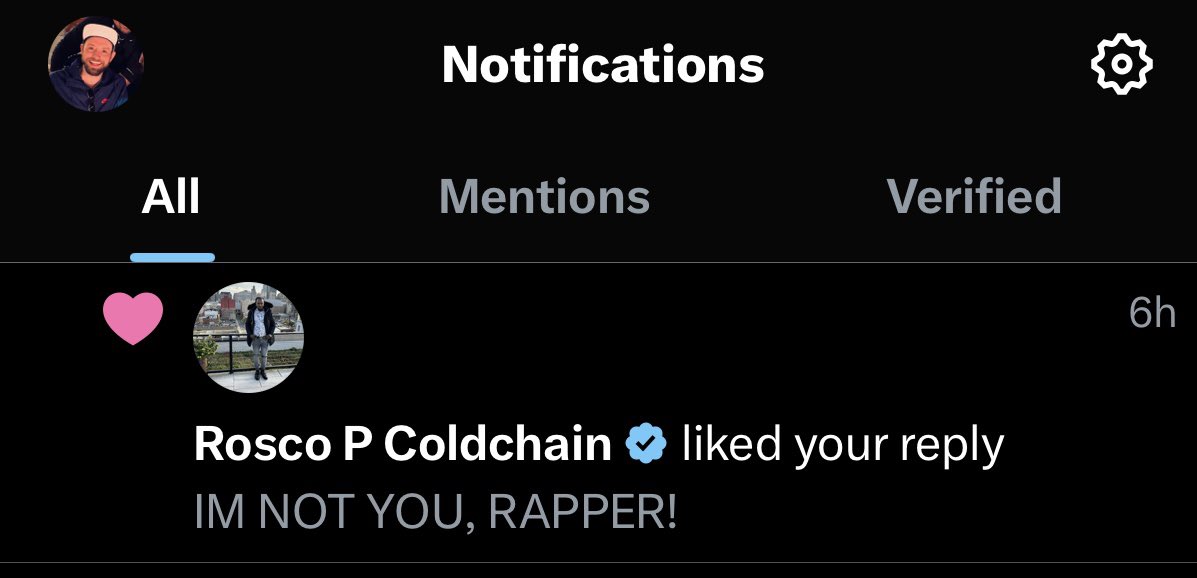 it's the year 2026 and the best thing to happen so far is <a href="/ROSCOPCOLDCHA1N/">Rosco P Coldchain</a> liking a reply of mine to a <a href="/DragonflyJonez/">🐢✨America Is Musty✨🐢</a> tweet from 2023. blessings