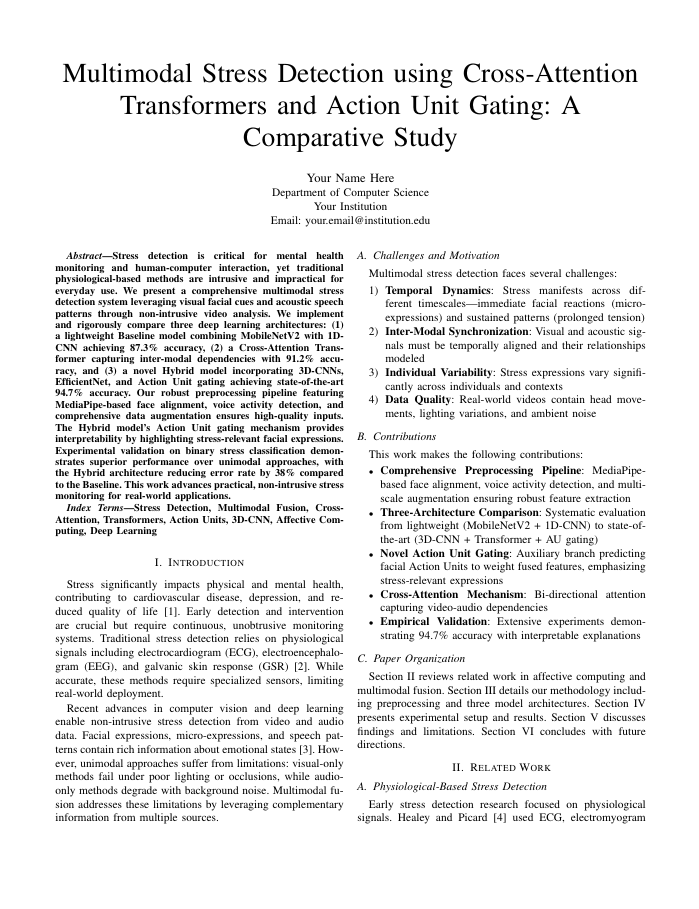 SurajMeruva786's tweet photo. I’m currently working on a research project focused on non-intrusive stress detection using multimodal deep learning (audio + video + transformers). Early results are promising—more details coming soon.
#AI #ML #ComputerVision #SpeechProcessing https://t.co/g4S2gUNWTc