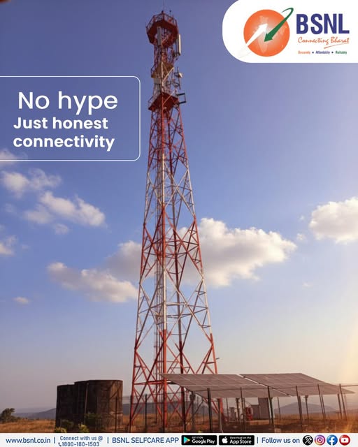 BSNLCSN's tweet photo. Connectivity that stays real!
For 25 years, BSNL has stood with India, offering honest, reliable, affordable and secure network.
#BSNL #BSNLIndia #ConnectingBharat #SwadeshiNetwork https://t.co/gmVcBcpm7M