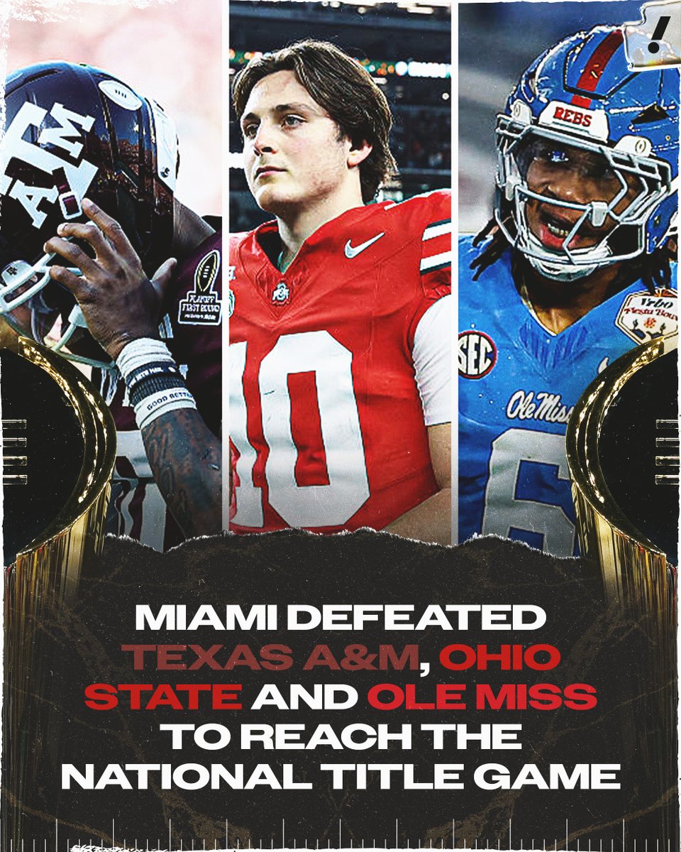 Miami ran the gauntlet to the title game 👏