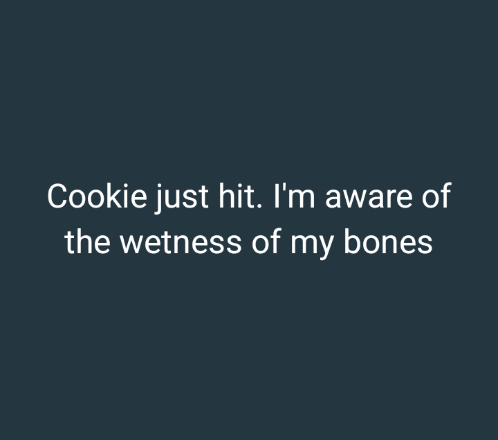 CookIt_BW's tweet image. If I don't document, I don't remember. I felt like I was just a skeleton encased in a sack of meat. But isn't that what it is in reality? Just consciousness in a meat suit.