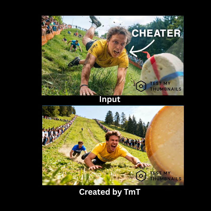 testmythumbnail's tweet photo. Before ⬇️ VS After Youtube Thumbnail Remake🤯

Title: I Cheated The World’s Most Dangerous Race https://t.co/PkVDqOtcIa