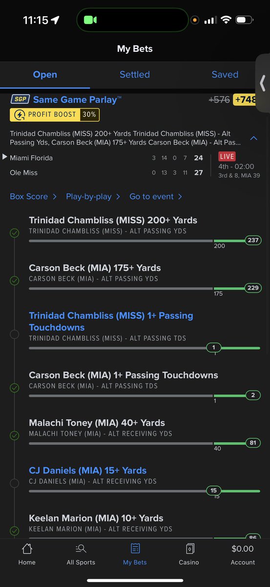 Another college football cash ✅✅
Posting  Oregon vs Indiana soon ❗️❗️
Like &amp; follow
