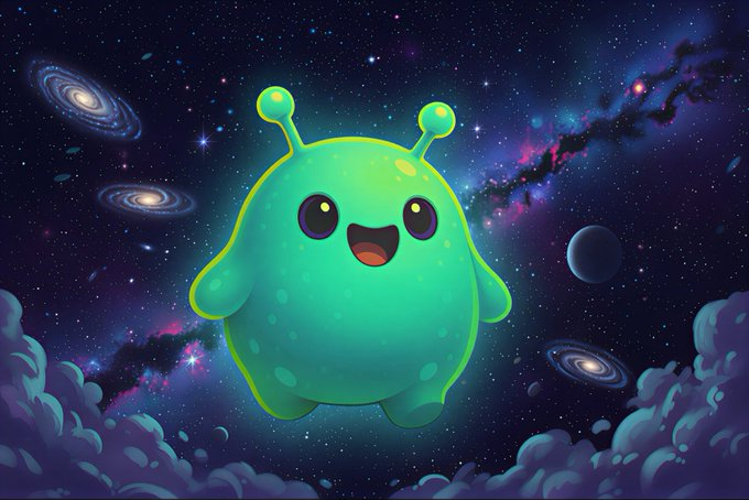 Blorbify's tweet photo. Greetings from Blorb! ๐
A squishy little space jelly from somewhere in the universe ๐๐
This is Blorbโs first hello from near Earth.
Want to join the adventure? ๐โจ
#BLORB https://t.co/bTa6tMNkJf