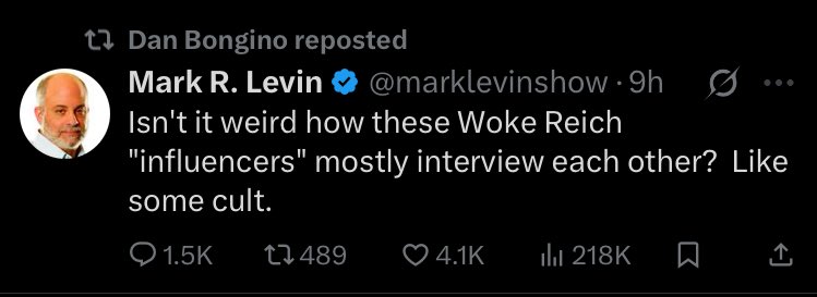 chrisbrunet's tweet image. “I had to stop running the FBI because my true passion is retweeting Mark Levin”