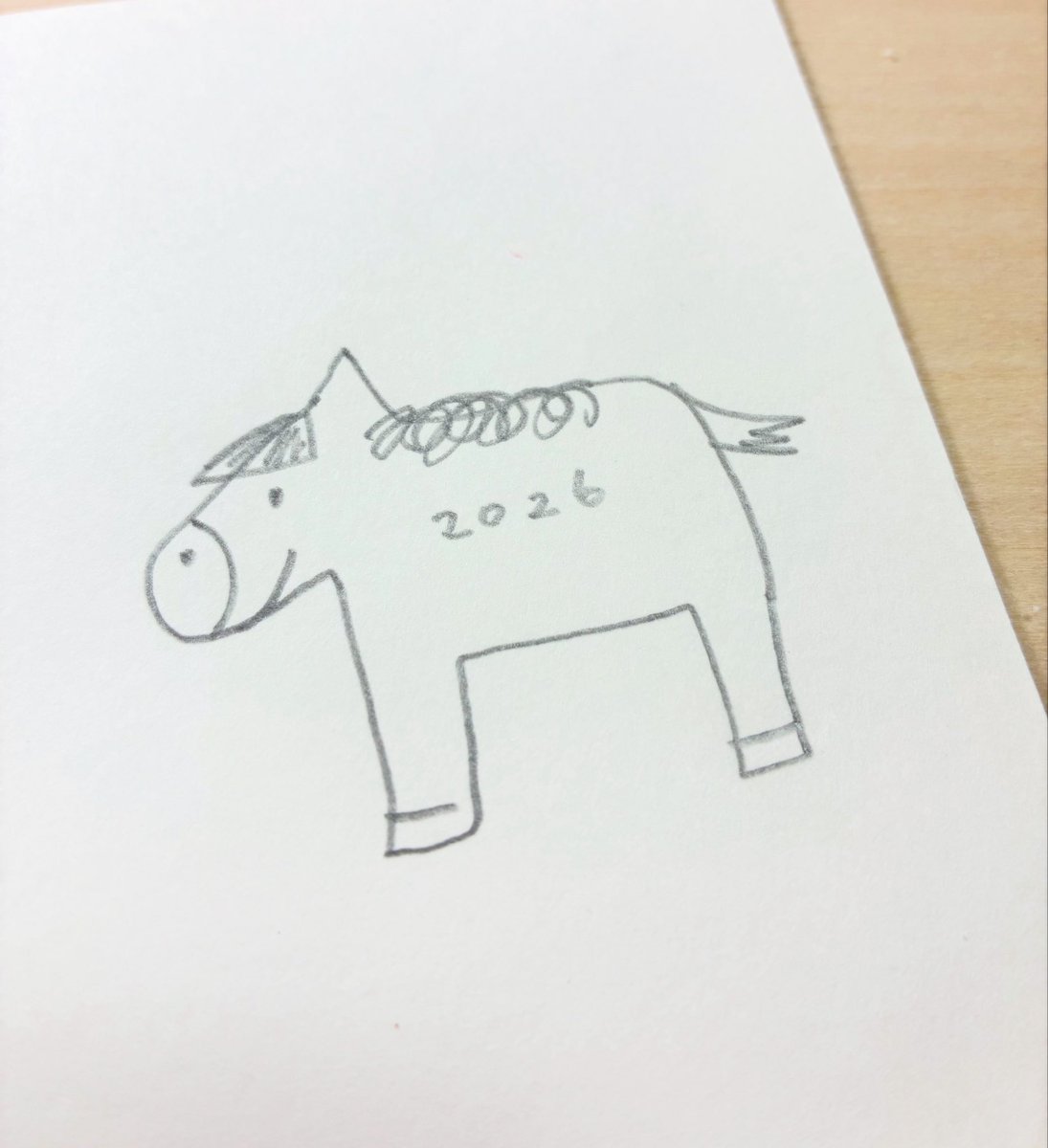 かっこいい馬を描いていたら遅くなりました。
2026年が皆様にとって幸せな一年になりますように…

出没率は低いけれどイベントがんばります

⚫︎キャラノハコヅメ
2月20日（金）21日(土)22日（日）
手作り雑貨の小さなお店DOUDOU

⚫︎アート＆てづくりバザール
3月20日（金）21日(土)22日（日）
