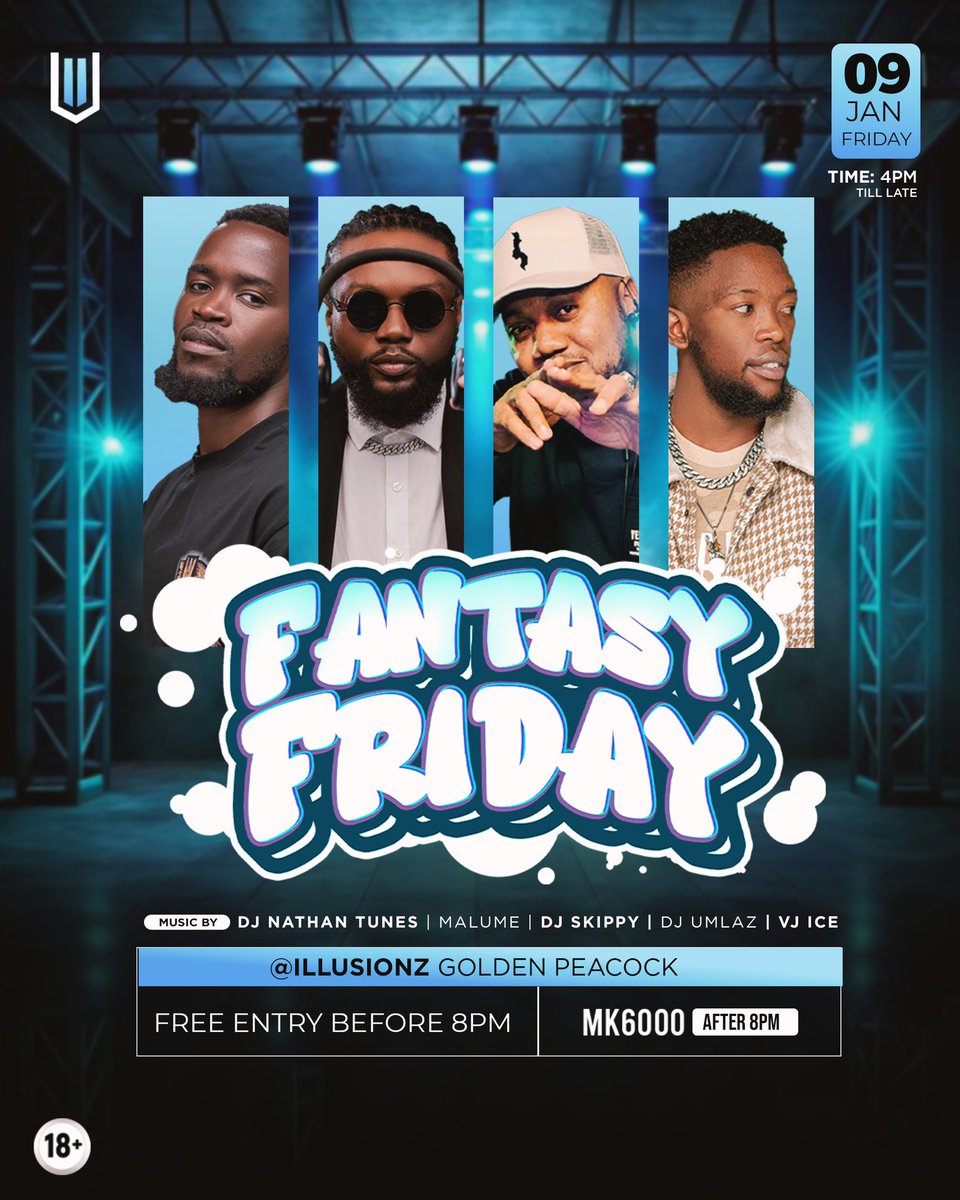✨ FANTASY FRIDAY at ILLUSIONZ ✨
Leave reality at the door.
Lights low, drinks flowing, music taking over.
🎧 Resident DJs setting the mood all night
🆓 Free entry before 8PM

Tonight, we escape.
📍 Illusionz – Golden Peacock