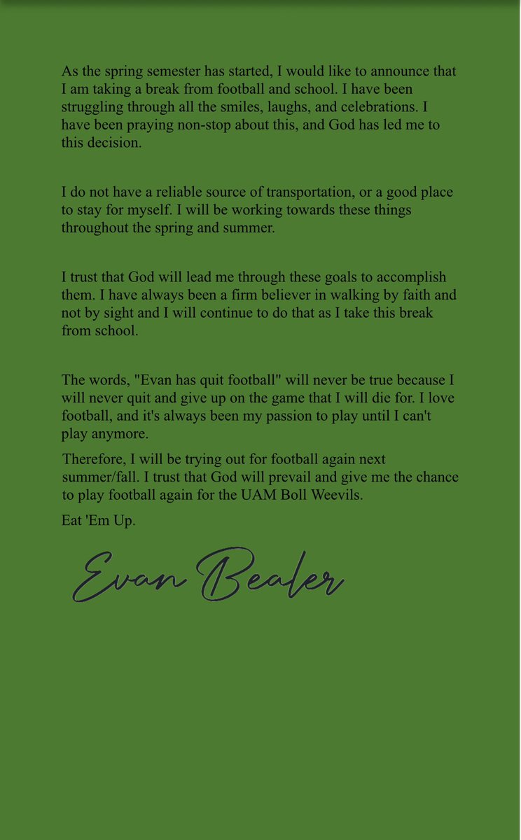 A message from me personally.