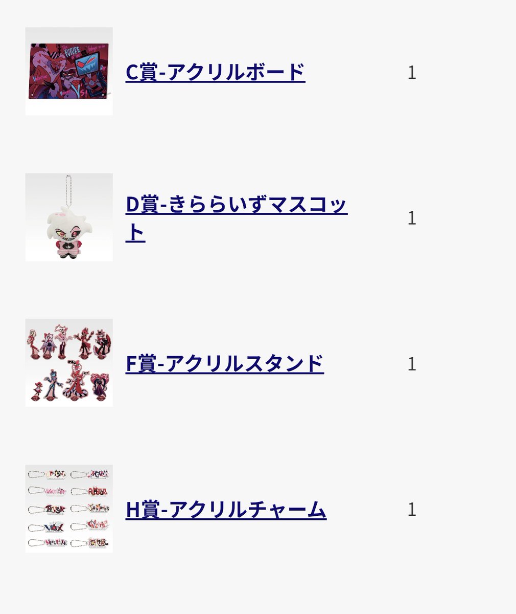 Nv_catnap's tweet photo. とりあえずハズビンくじの結果
壊滅的にGとH出なかったから手元に届いたらちゃんと交換出します……
ルシファーと交換して下さい…… https://t.co/cRrhkFbnf7