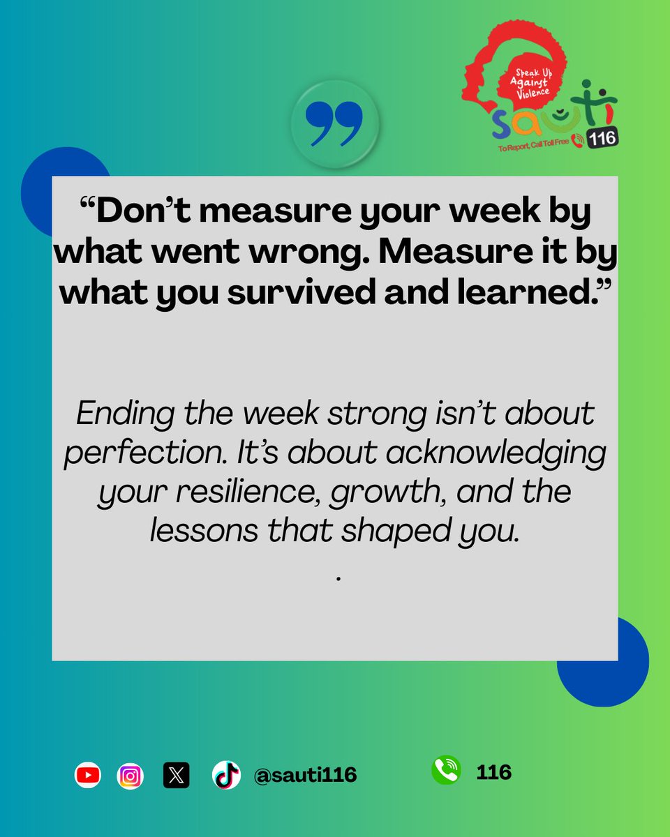 sauti116's tweet photo. It’s Friday breathe, reflect, and give yourself credit.
@Mglsd_UG @GovUganda
#FridayMotivation #EndTheWeekStrong #ProgressNotPerfection #KeepGrowing #NewEnergy https://t.co/N8JOdROEM1