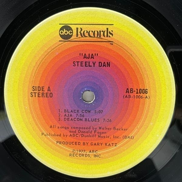 良好盤!!【AB規格・英国旗無し】USオリジナル STEELY DAN Aja ('77 abc