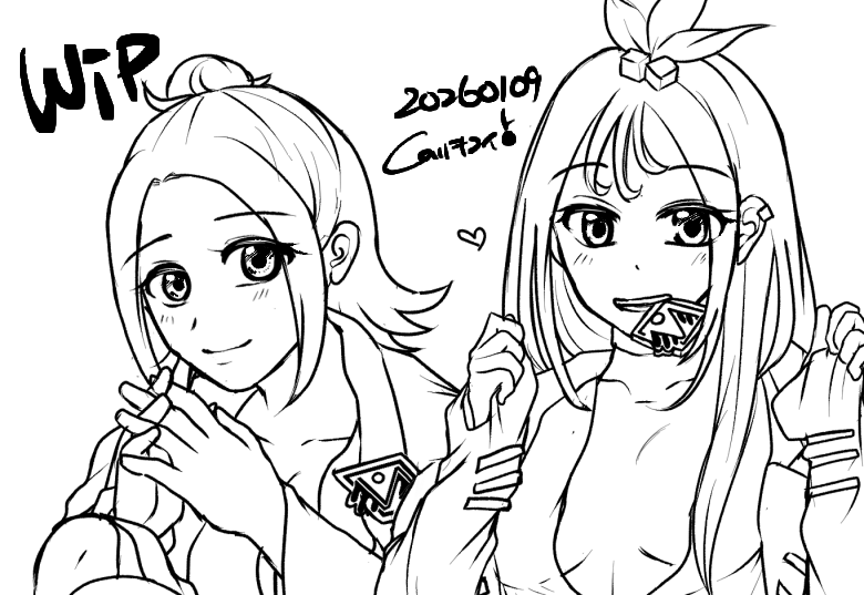 カラセイ・ジプデウ匂わせ絵のwip 