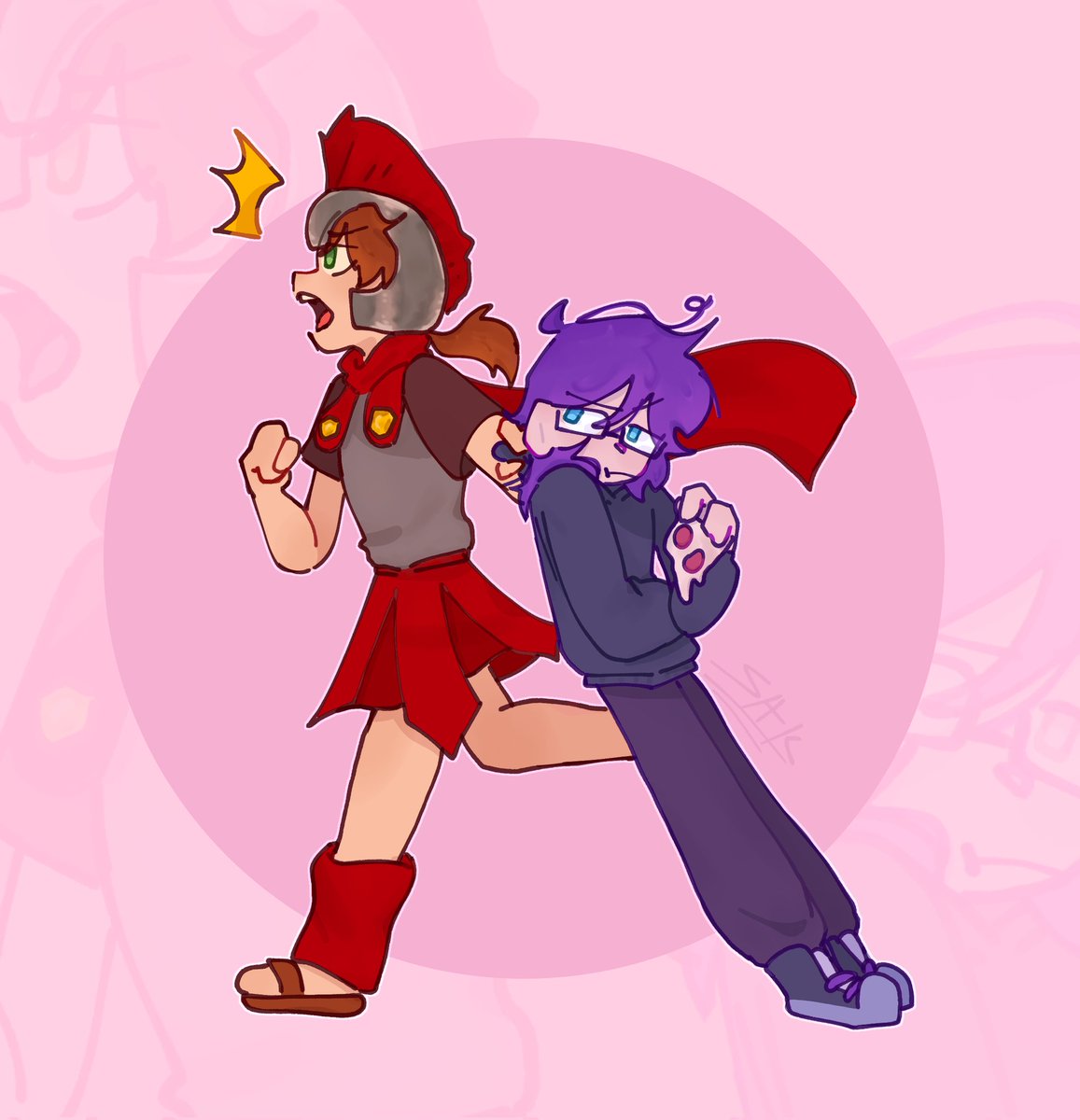 🟣•Hora de ser productivo!•🔴
#CoMPaS #Mayictor #Invictor #Mayo97

•°no muy seguido dibujo a estos dos-.... Realmente muy poco- creo que es la 3 vez que los dibujo"°•