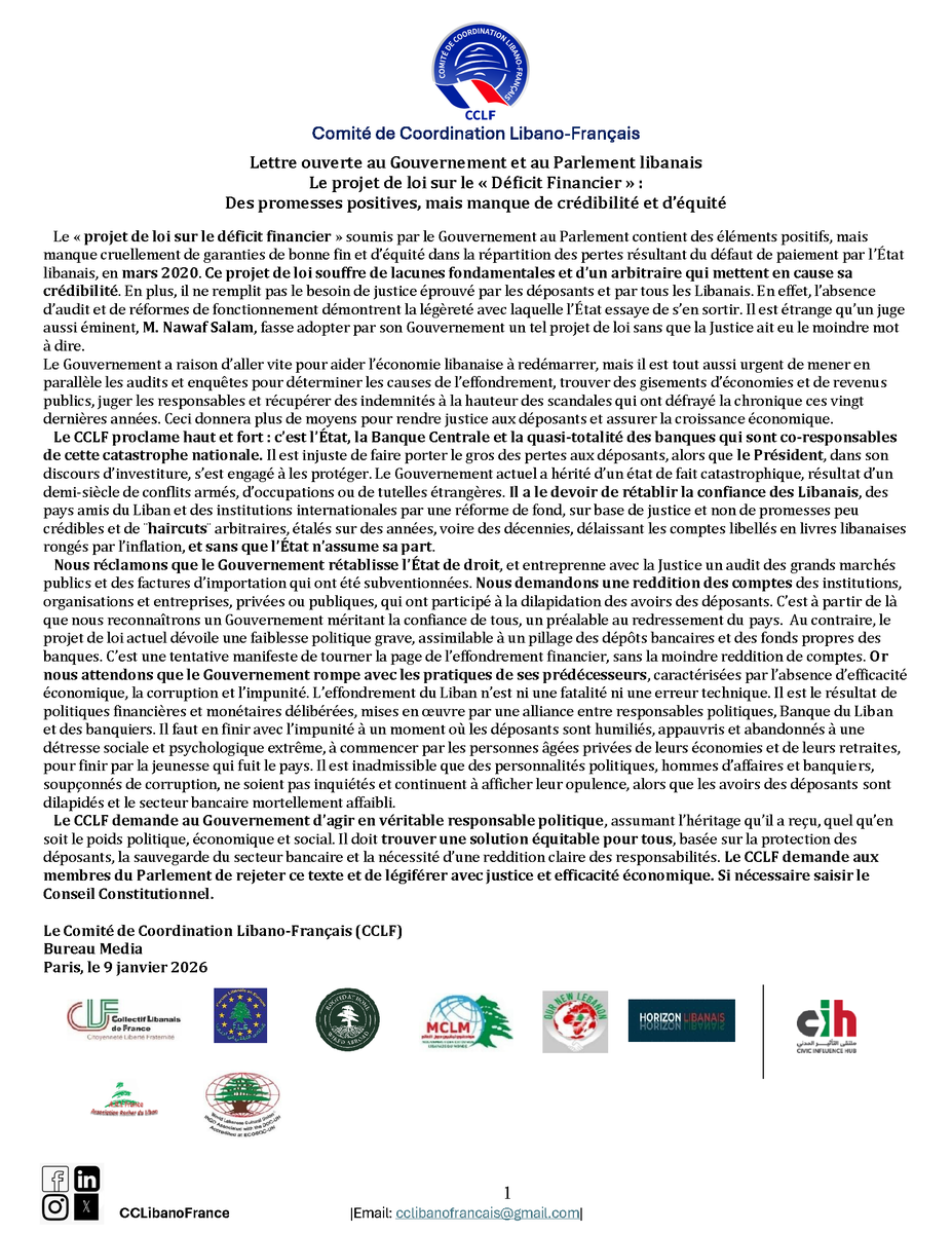 Comité de Coordination Libano-Français tweet media