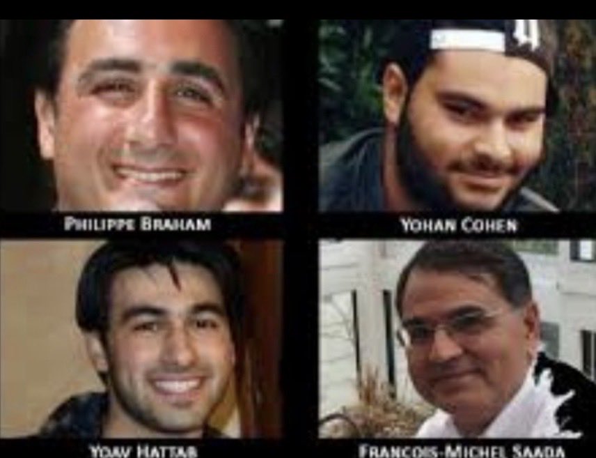 Le 9 janvier 2015, la prise d'#otages du magasin #HyperCacher de la pte de Vincennes à #Paris est une attaque #terroriste #islamiste et #antisémite perpétrée par #Coulibaly.
 
11 ans aprés n'oublions pas les 4 familles endeuillées #Braham #Cohen #Saada #Hattab et les victimes 🖤