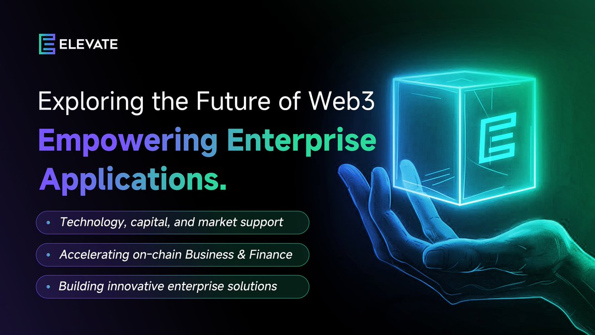 ELEVATE_ENI's tweet photo. ELEVATE welcomes teams eager to grow in the Web3 space. We provide technical, funding, compliance, and market support to help drive innovation in enterprise applications and business finance.
#Web3 #Accelerator https://t.co/knVEzASwzm