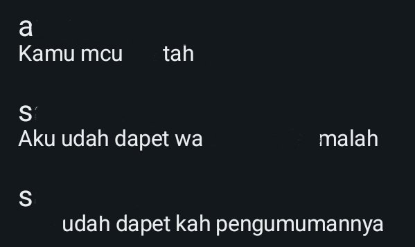 Phraise's tweet image. Bales ga ya? Aku ga lolos 😢