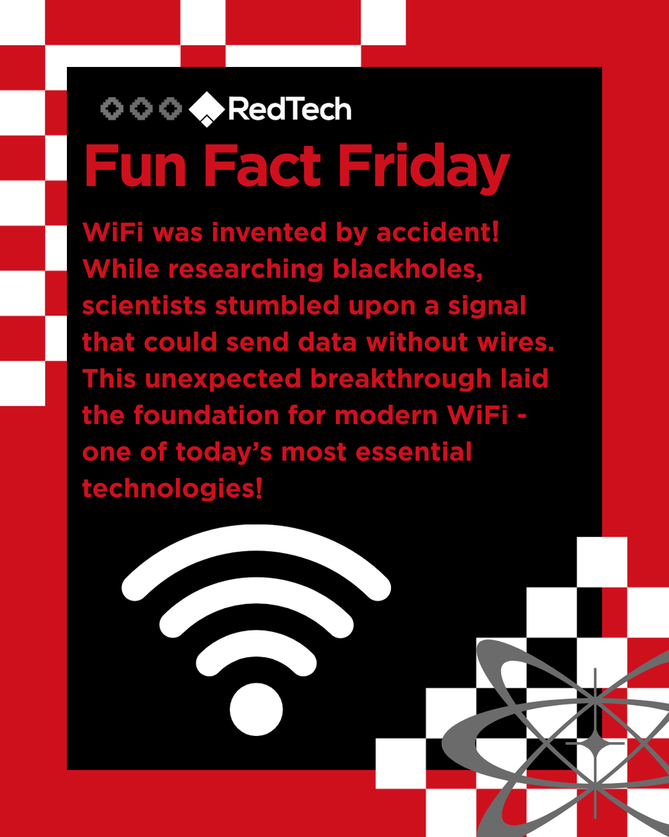 Follow along for more tech fun facts!

#redtech #funfacts #stem #wifi #engineering