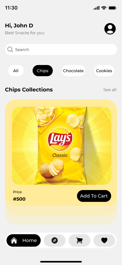 Would you order snacks from this app?
I designed a snack delivery app UI, from onboarding to product browsing, every screen was designed to feel smooth and intuitive.

What would you improve if this was a real product?
#ProductDesign #DesignCommunity
