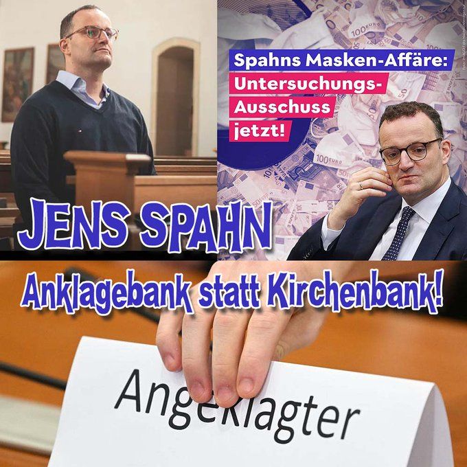 09.01.2026 
Das poste ich täglich:   

Warum ist <a href="/jensspahn/">Jens Spahn</a>
noch im Amt? Wann gibt's einen #SpahnUntersuchungsausschuss und die #SpahnImmunitätsaufhebung ?    

JEDEN TAG werde ich #SpahnRücktritt fordern!  Bis er weg ist.