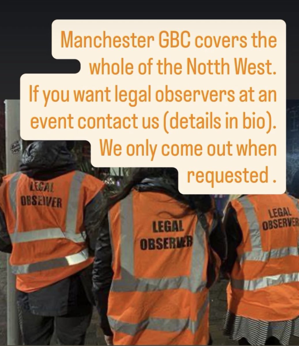 GBCMANCHESTER's tweet photo. Details on how to contact us in the bio #protest #Manchester #NorthWest #legalobservers https://t.co/AqVXSbgCaR