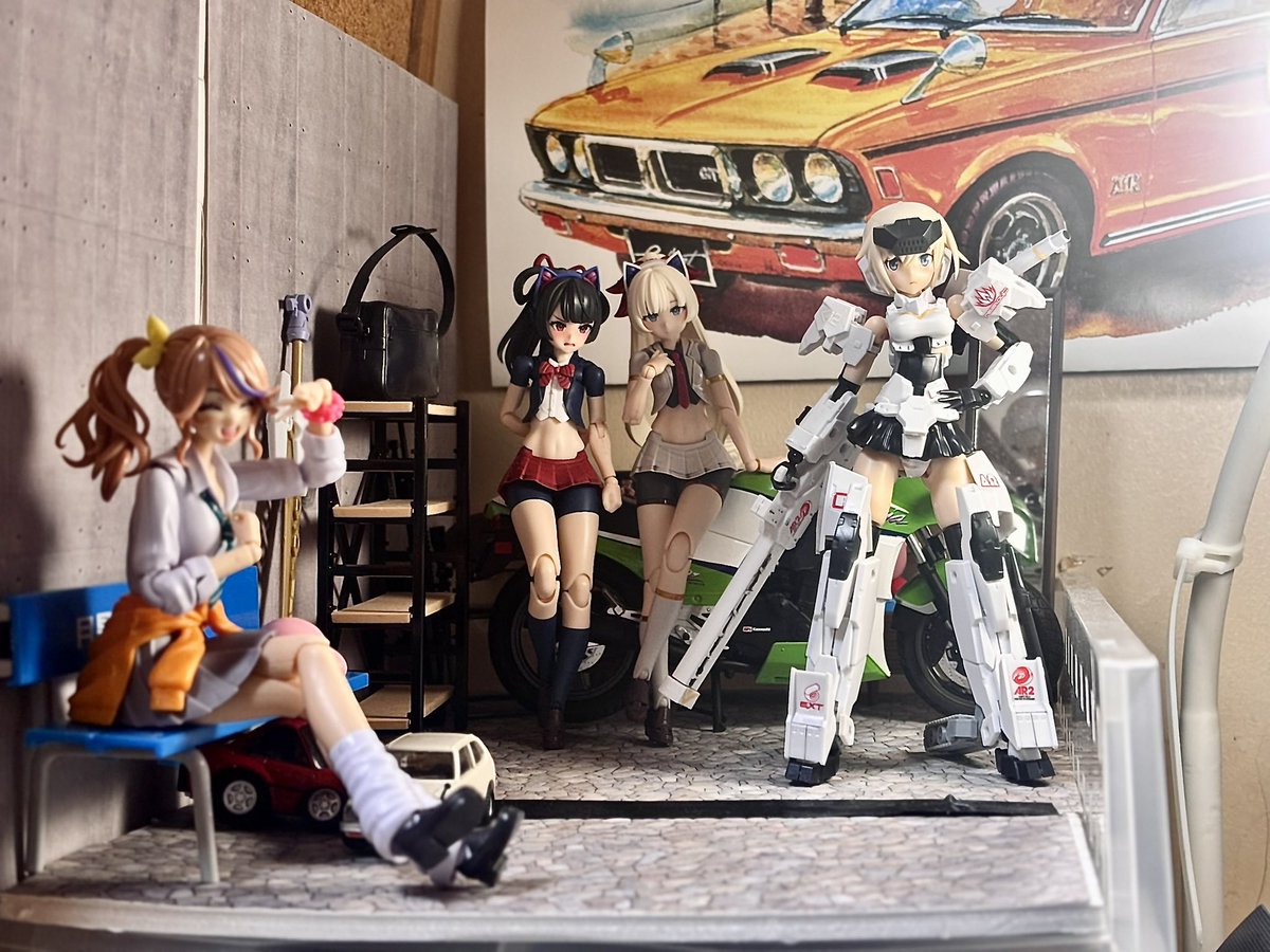 賑やかになってきた #メガミデバイス #創彩少女庭園 #フレームアームズ