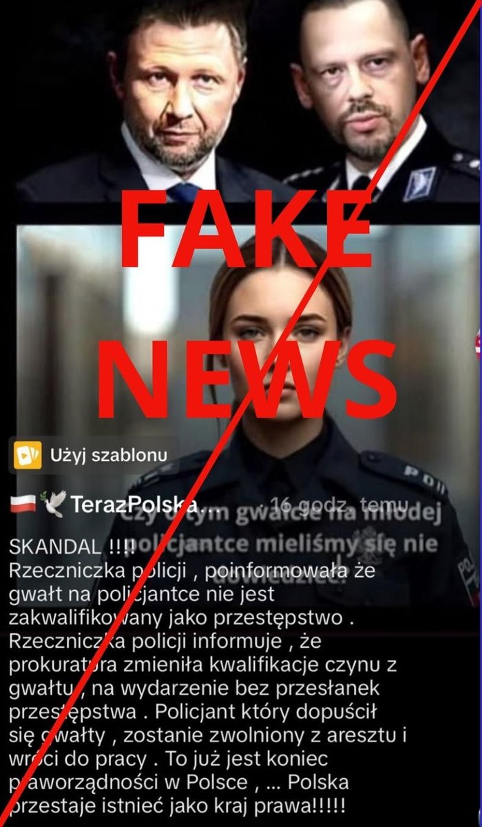 ❗️Stop dezinformacji❗️

Policja nie przekazała takiej informacji. To kłamstwo‼️ Sprawca usłyszał prokuratorskie zarzuty  popełnienia przestępstwa i w dalszym ciągu przebywa w areszcie.