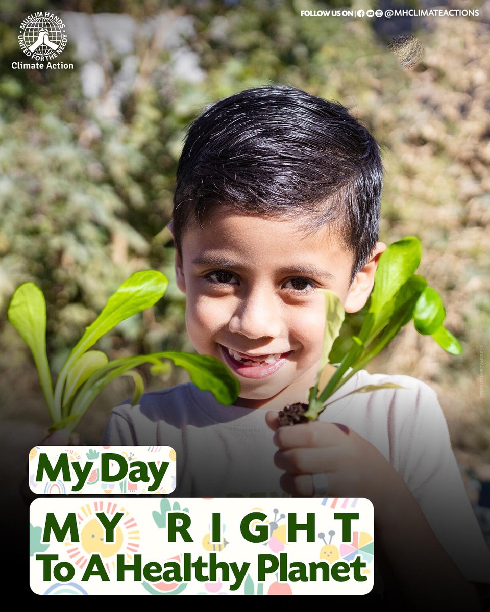 𝐌𝐲 𝐃𝐚𝐲. 𝐌𝐲 𝐑𝐢𝐠𝐡𝐭. 𝐓𝐨 𝐚 𝐇𝐞𝐚𝐥𝐭𝐡𝐲 𝐏𝐥𝐚𝐧𝐞𝐭
Every child has the right to clean air, healthy soil, and a safe future.
Protecting our planet today protects their tomorrow.
A healthy planet is not a privilege it’s a right
#MyDayMyRight #RightToAHealthyPlanet