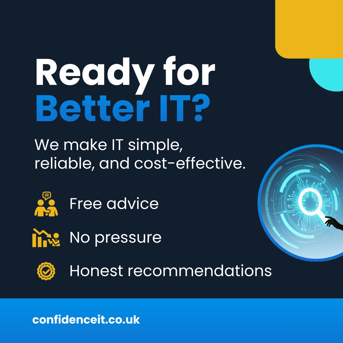Tired of recurring tech issues?

The right IT partner can simplify your setup and save you time and money.

Learn more - visit-our.link/ojxPFQt

#BetterIT #ManagedServices #UKITSupport