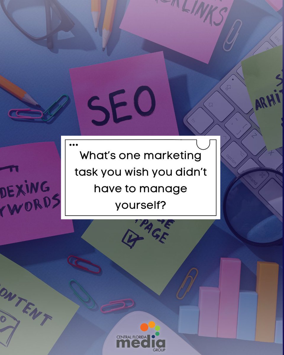 Running a business means wearing a lot of hats. What’s one marketing task you wish you didn’t have to manage yourself? Let us know in the comments. Central Florida Media Group helps businesses simplify marketing and focus on what matters most.

centralfloridamediagroup.com