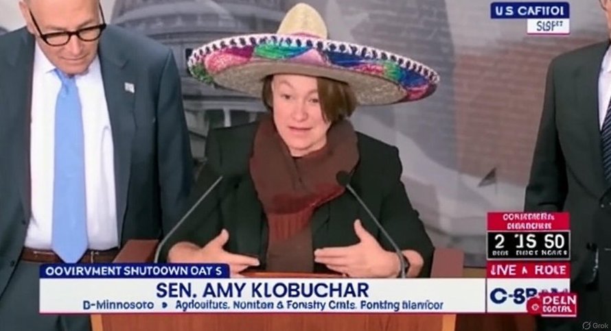 EshaAA33's tweet image. Amy Klobuchar says that Americans don't find President Trump’s sombrero memes of Jeffries and Schumer funny.

Let's test out that theory!

Funny or Offensive?

Be honest!