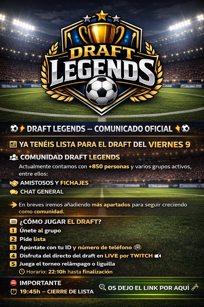 DRAFT_LEGEND's tweet image. chat.whatsapp.com/DNzb2MbHhgtJnv…