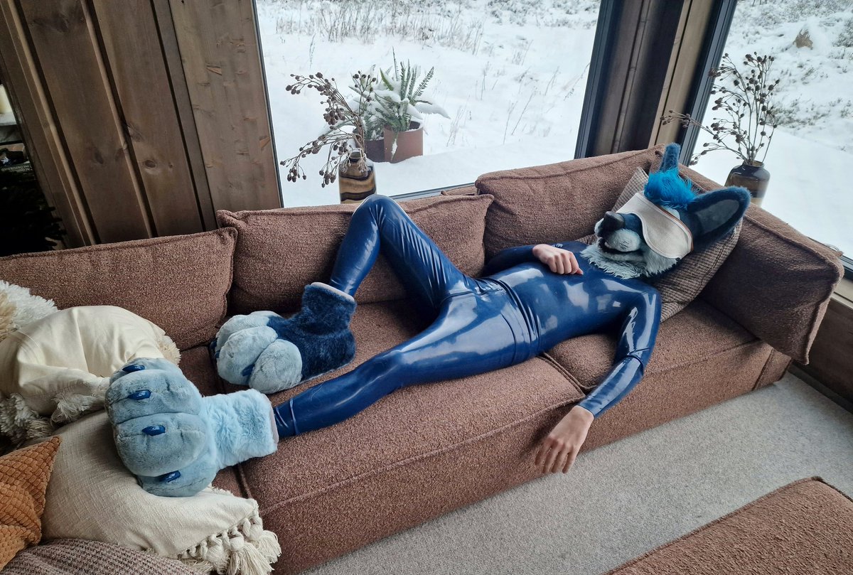 ChaserMcNub's tweet image. Someone crashed on the couch around 7 am 🫩