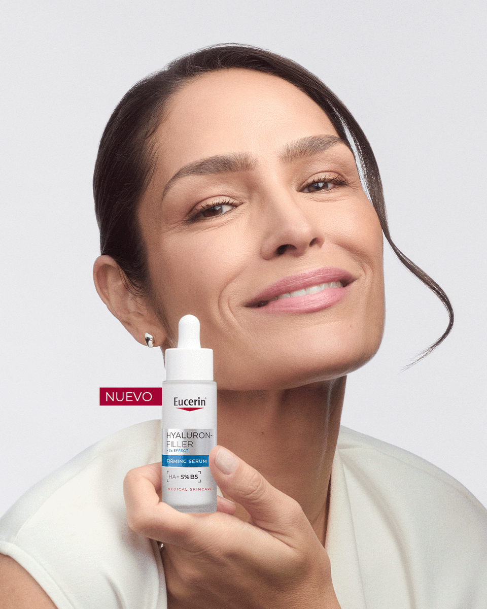 🆕 Novedad #Eucerin 🆕 ¿Pérdida de firmeza, arrugas o barrera cutánea debilitada? 

#HyaluronFiller Sérum Reafirmante, ultraligero y con un 5% de #provitaminaB5 y #ÁcidoHialurónico. 
✔️ Mejora la resistencia de la piel frente a agresores externos. 
➡️ eucerin.es/productos/hyal…