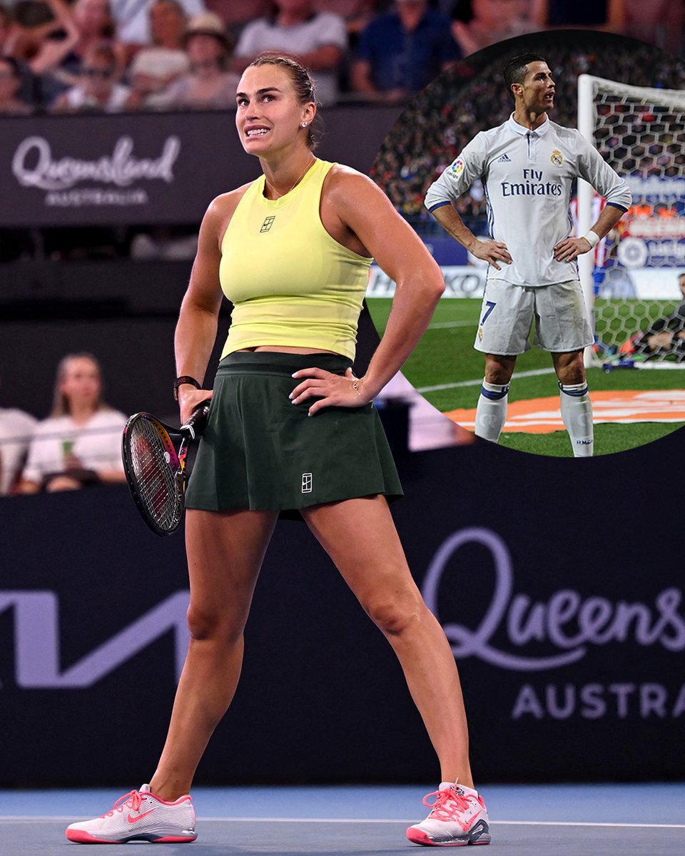 Cristiano Sabalenka!? 👀

The World No. 1 looking like a certain footballer with this pose… 🔥