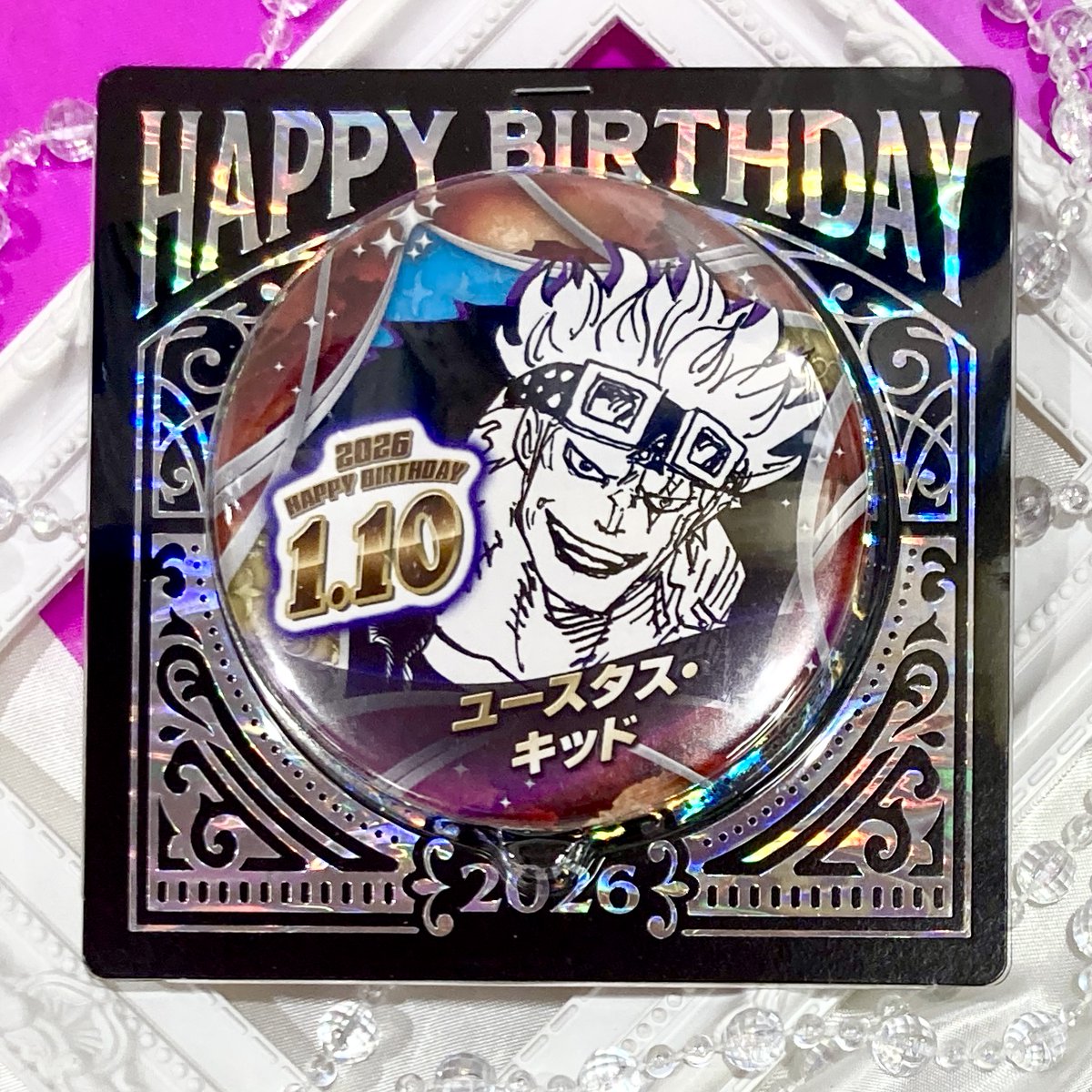 新商品】原画商品 ［ユースタス・キッド］ ・バースデイ缶バッジ 550円