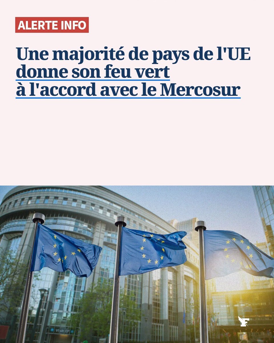 🔴 Grâce à ce feu vert, et malgré l'opposition de la France, la présidente de la Commission européenne pourrait se rendre lundi au Paraguay afin de signer ce traité commercial. →https://l.lefigaro.fr/LayT
