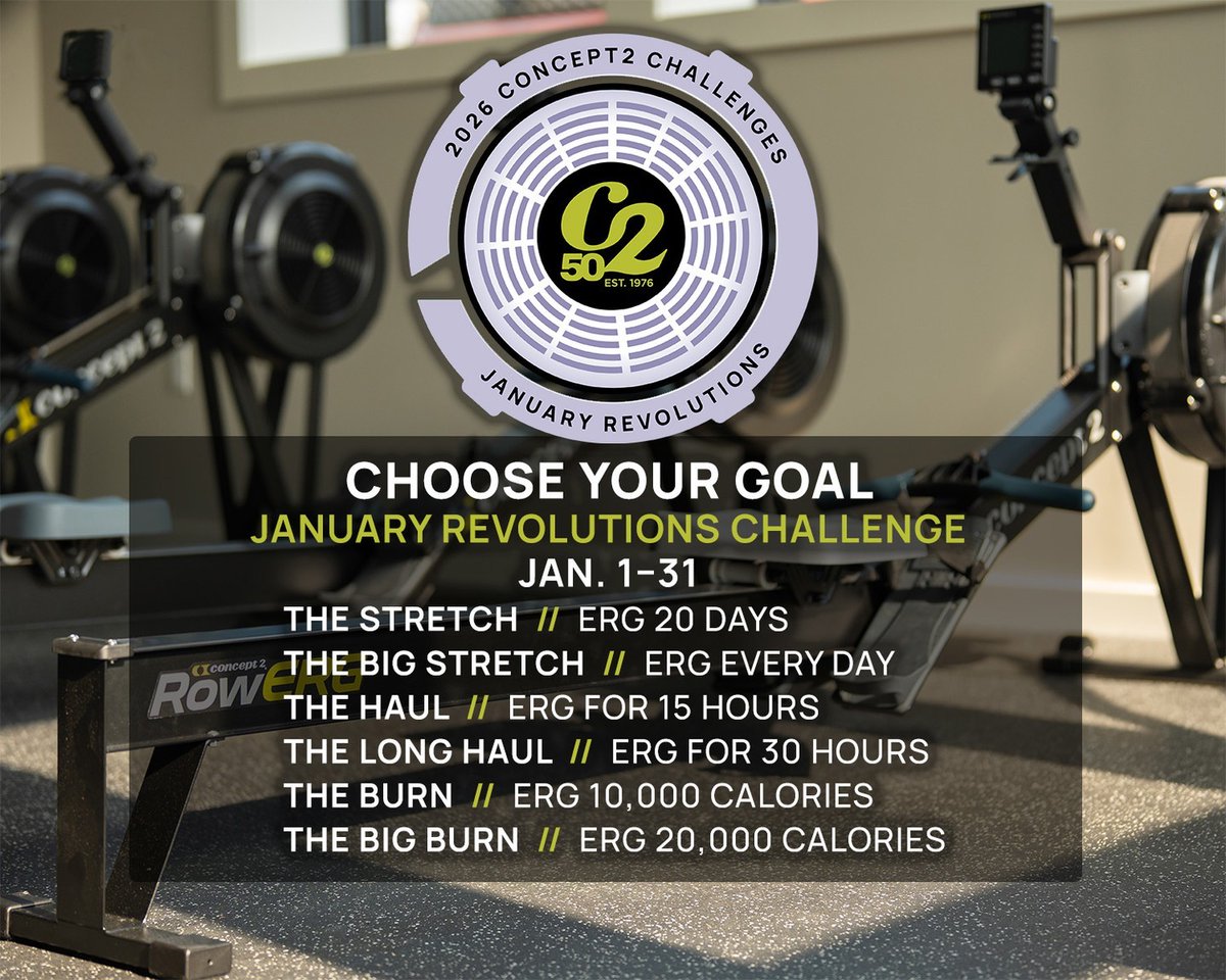 ¿Como va tu January Revolutions Challenge? Todavía estás a tiempo de unirte - dependiendo del objetivo que selecciones:
Toda la información para participar en: lnk.bio/concept2_esp.
#ErgData #C2Challenge
#VermontC2 #Concept2España