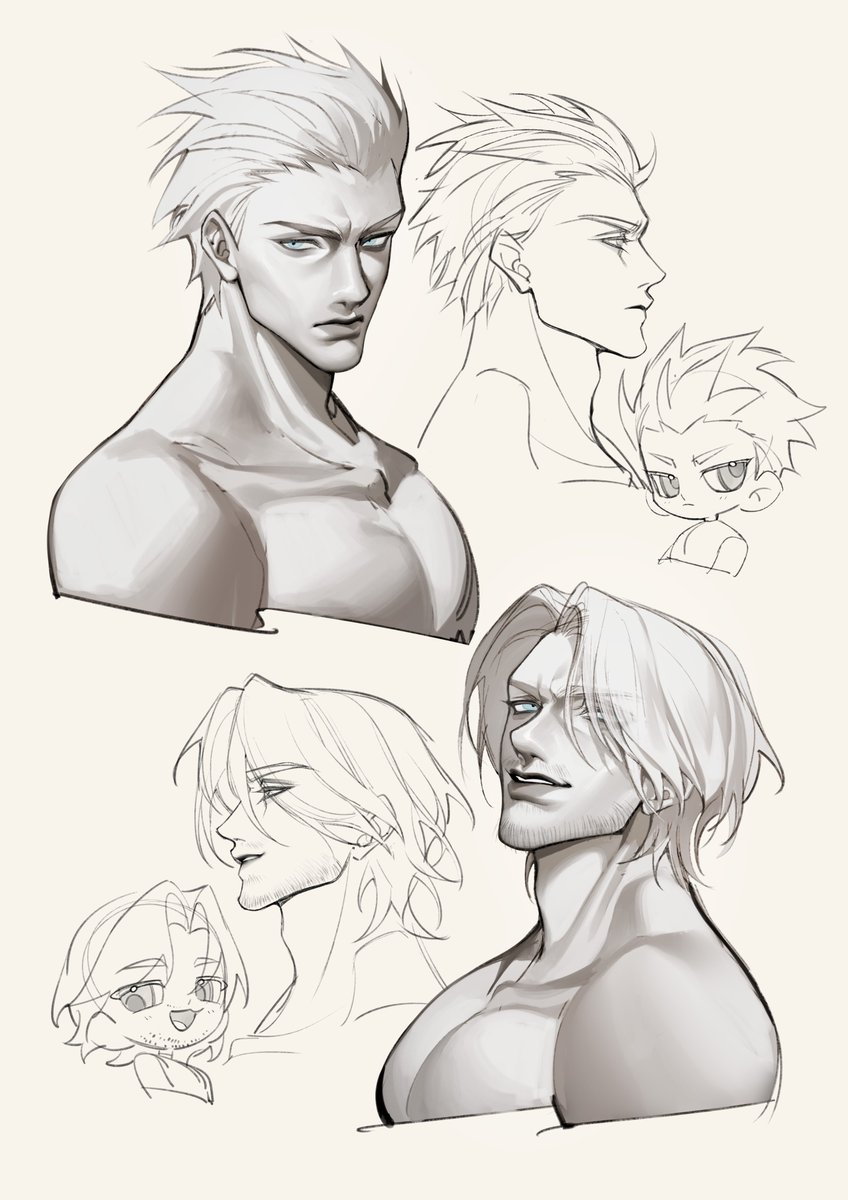 did lil bit of study on these two for future arts teehee