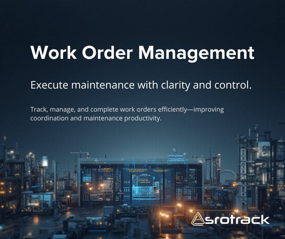 AsroTrack's tweet image. Work Order ManagementExecute maintenance with clarity and control.

 Learn more: asrotrack.com#ASROTrack