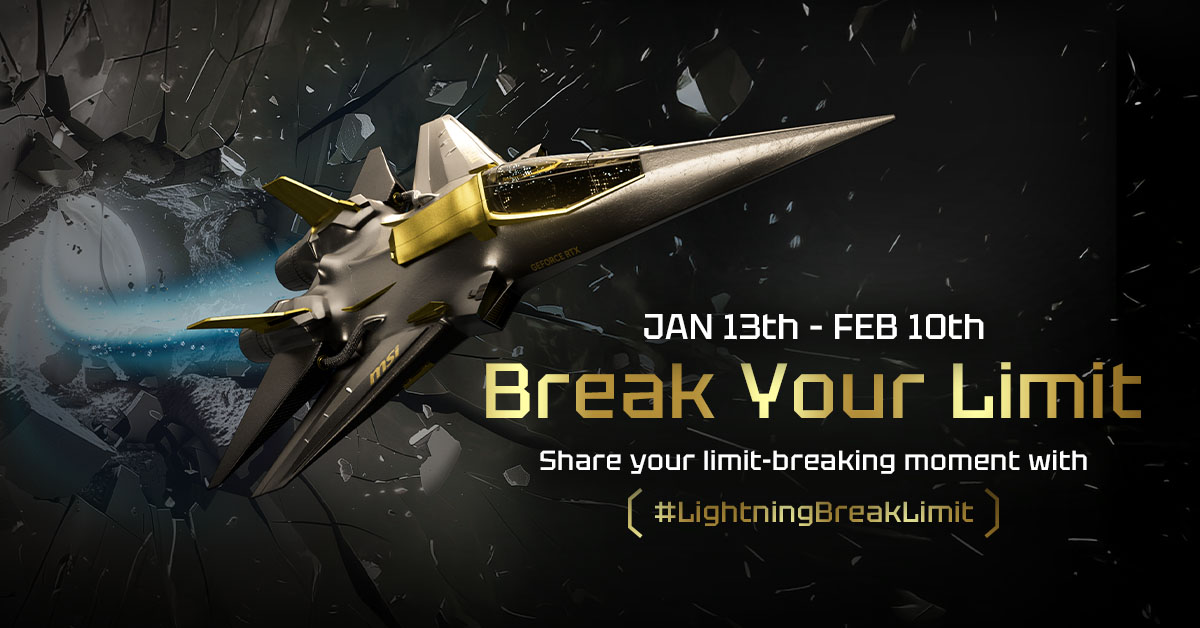 Break Your Limits ⚡
Breaking limits is in LIGHTNING's DNA.

Show us how YOU break your limits and get a chance to WIN the 5090 LIGHTNING Z Graphics Card.
💬 Reply your limit-breaking moment with #LightningBreakLimit

Earn your place with LIGHTNING😎
🔗msi.gm/LightningBreak…