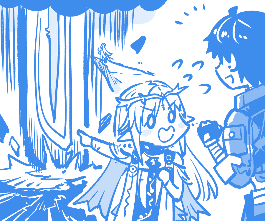 doupu102's tweet image. わ、私だってできますよ？ アヴィノレームを落とすとか…！
#WuWaFanart #エイメス