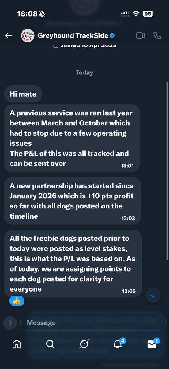 Tipsters2avoid's tweet image. The latest @theracehorseguy grift is here. 

@GTStips 

Same language, emojis, marketing. You’d think he would try &amp;amp; make it less obvious. 

And would you believe it, all his mates are promoting it. 

This is what you get when you ask them for a P+L publicly 👇

Avoid!